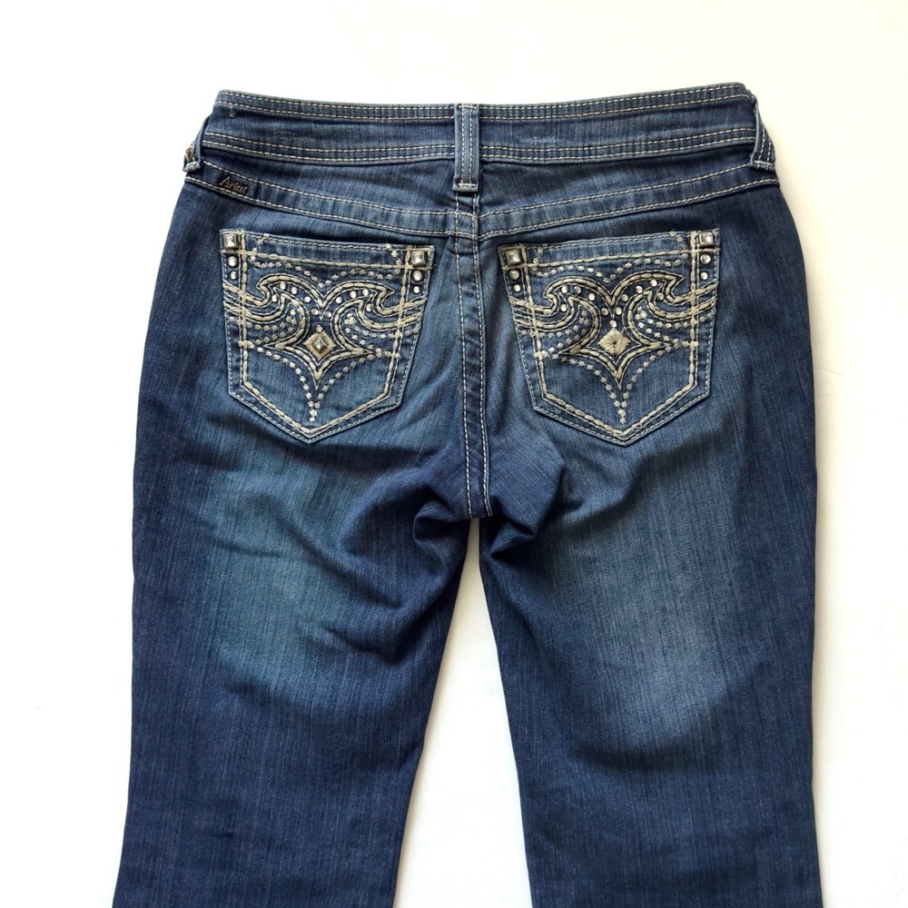 Ariat Turquoise Embroidered Western Bootcut Jeans 28 SHORT Equestrian Y2K Jewels